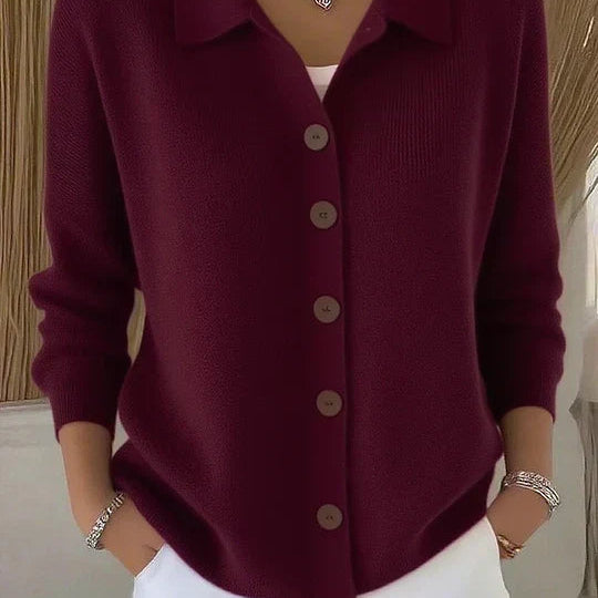 Josefina – Cardigan med høy hals og knapper