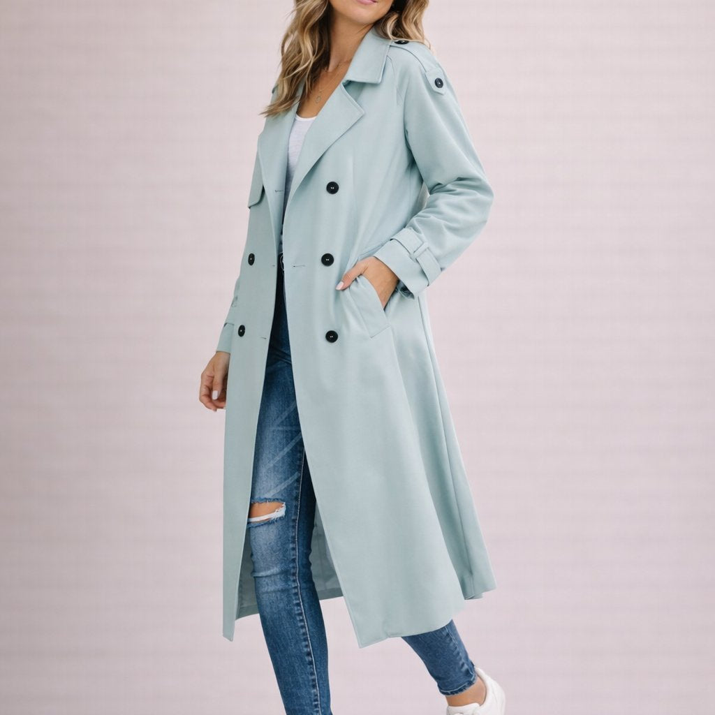 Lavinia – Trenchcoat med belte og skulderklaffer – 2