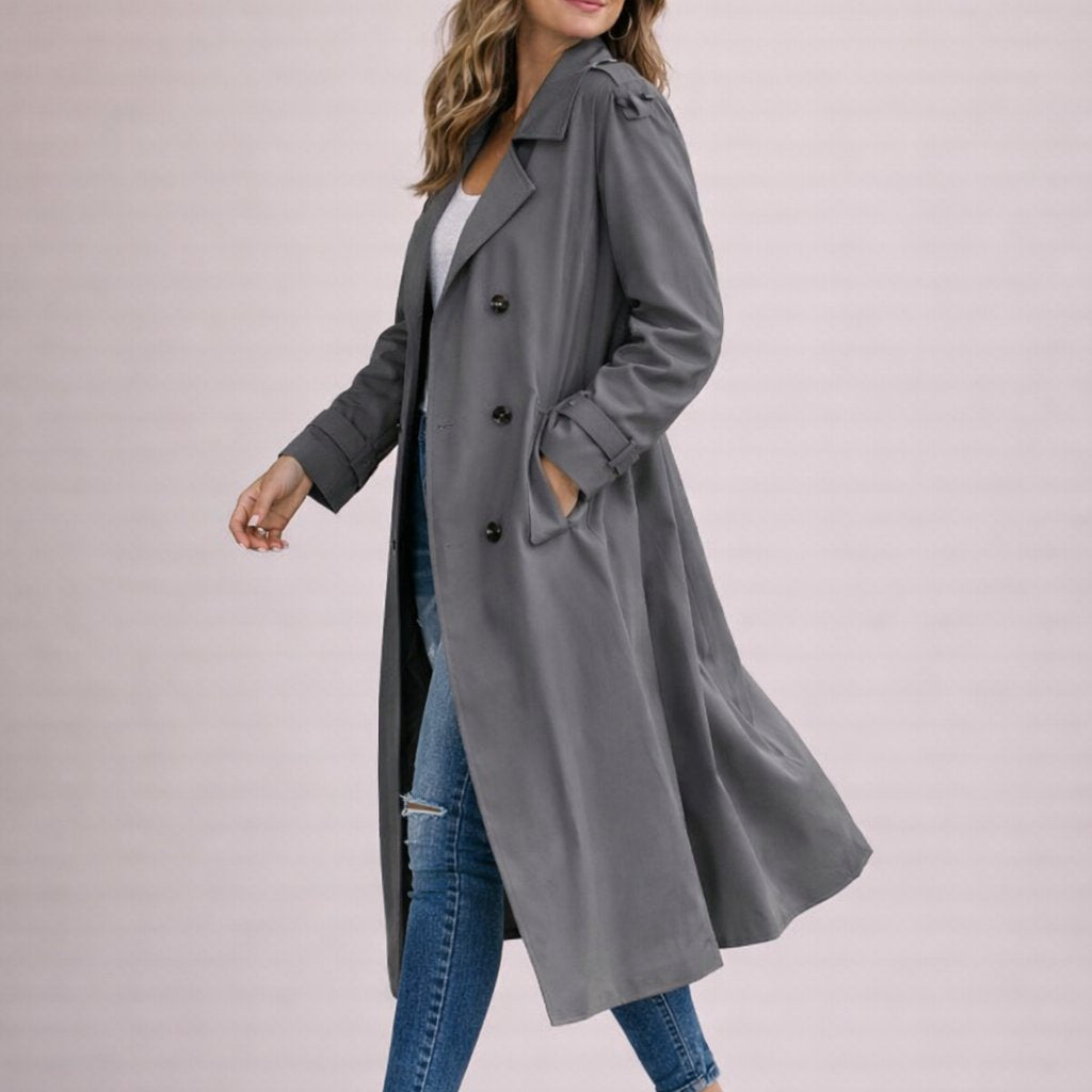 Lavinia – Trenchcoat med belte og skulderklaffer – 3
