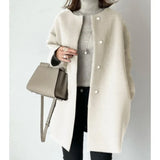 Elegant lang oversize-kåpe for dame
