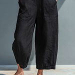 Marbella | Ermeløs jumpsuit i linblanding