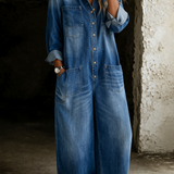 Lena | Avslappet denimjumpsuit