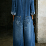 Lena | Avslappet denimjumpsuit