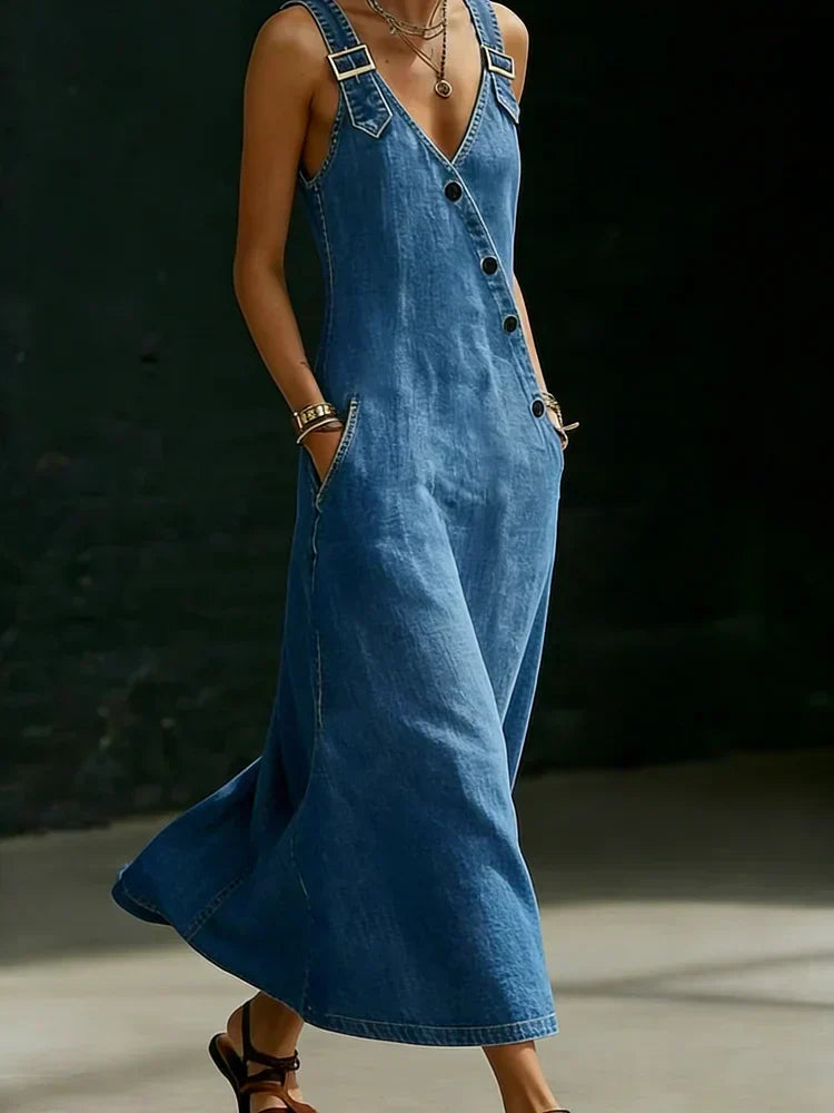Vera | Denimkjole med knapper
