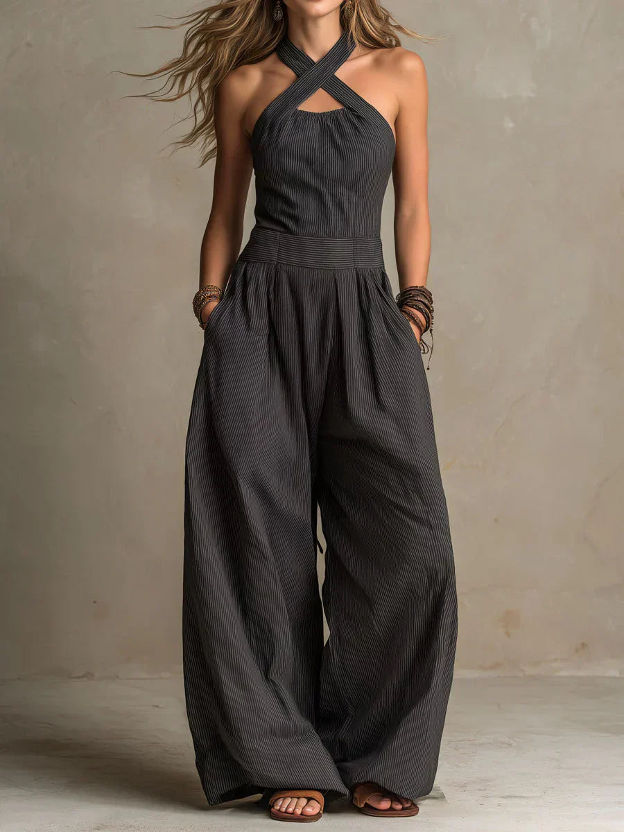 Elisa | Jumpsuit med krysset hals