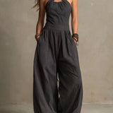 Elisa | Jumpsuit med krysset hals