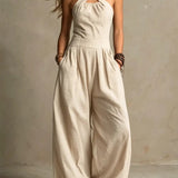 Elisa | Jumpsuit med krysset hals