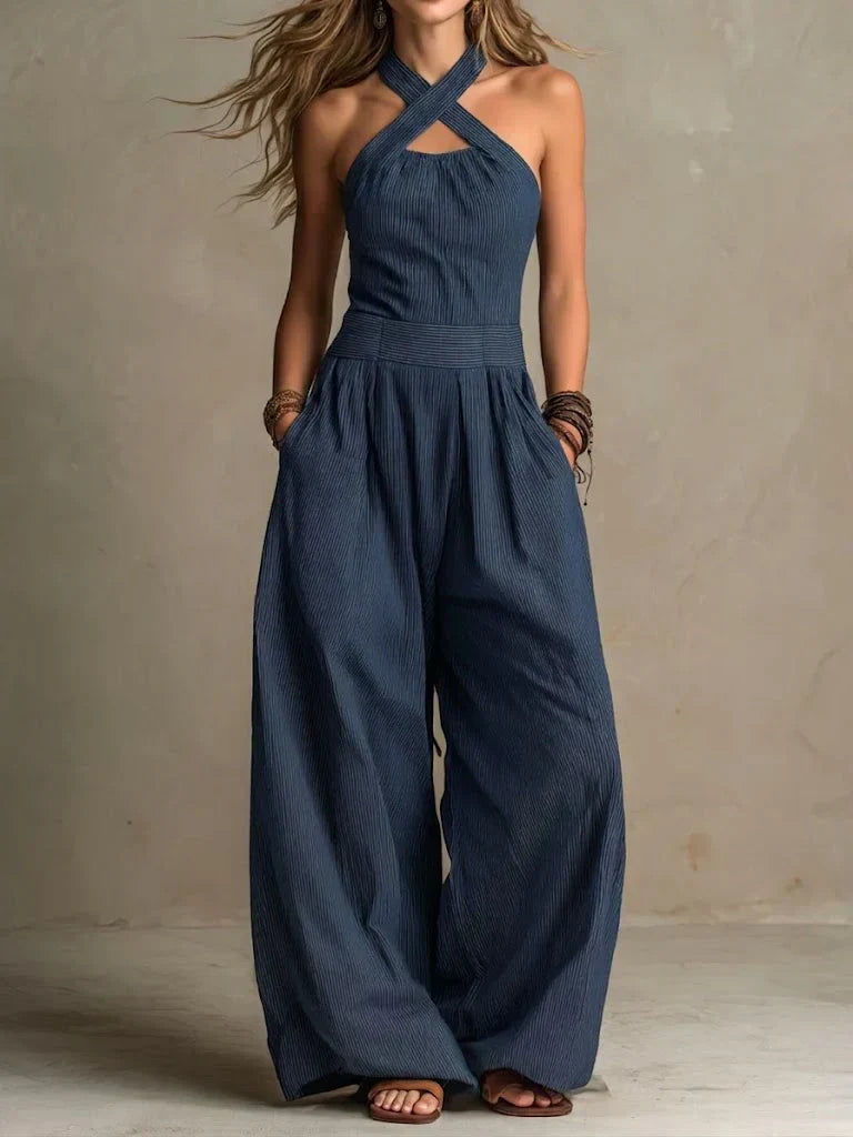 Elisa | Jumpsuit med krysset hals