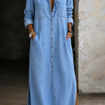 Delana | Denimkjole med knapper