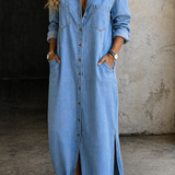 Delana | Denimkjole med knapper