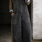 Amanda | Denimjumpsuit med leopardmønster