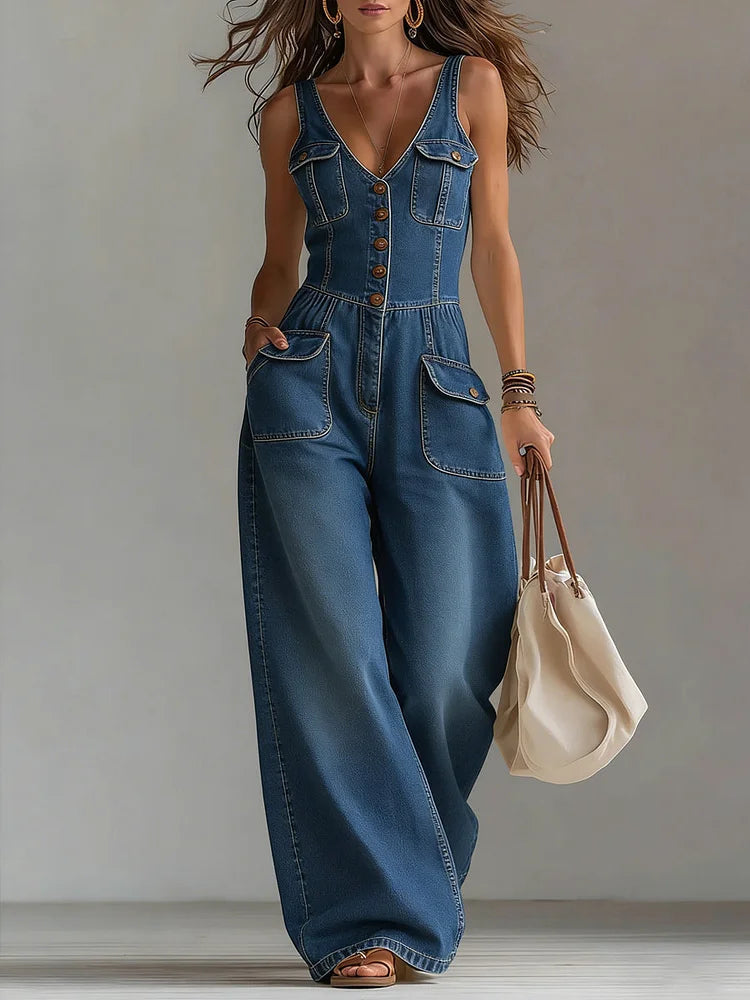 Sofía | Denimjumpsuit med avslappet passform