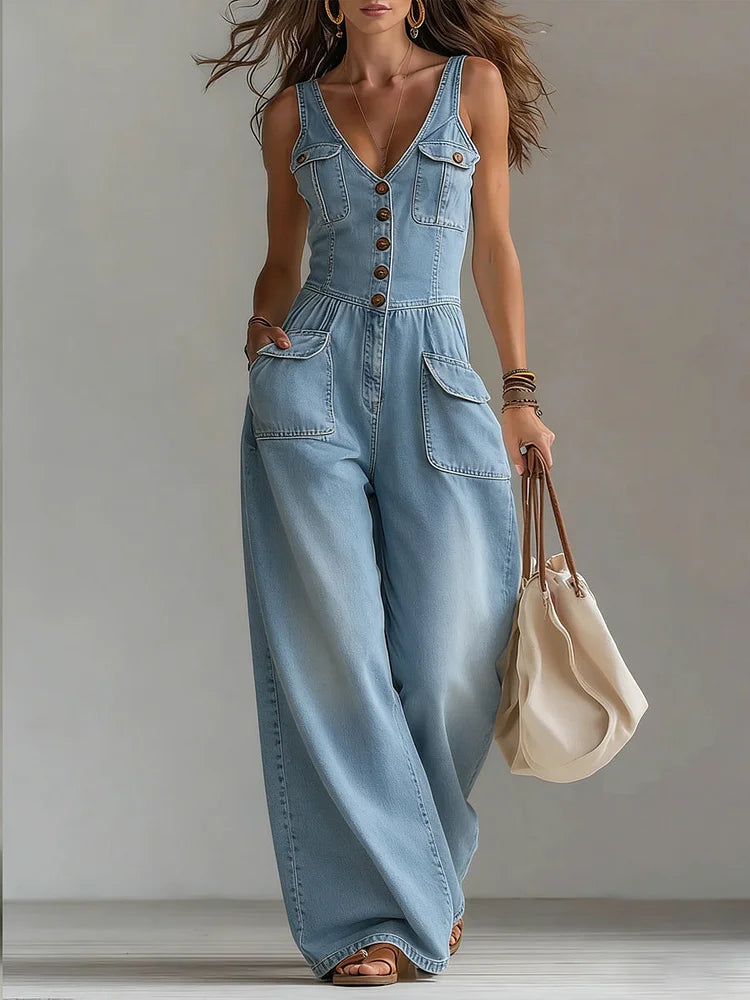 Sofía | Denimjumpsuit med avslappet passform