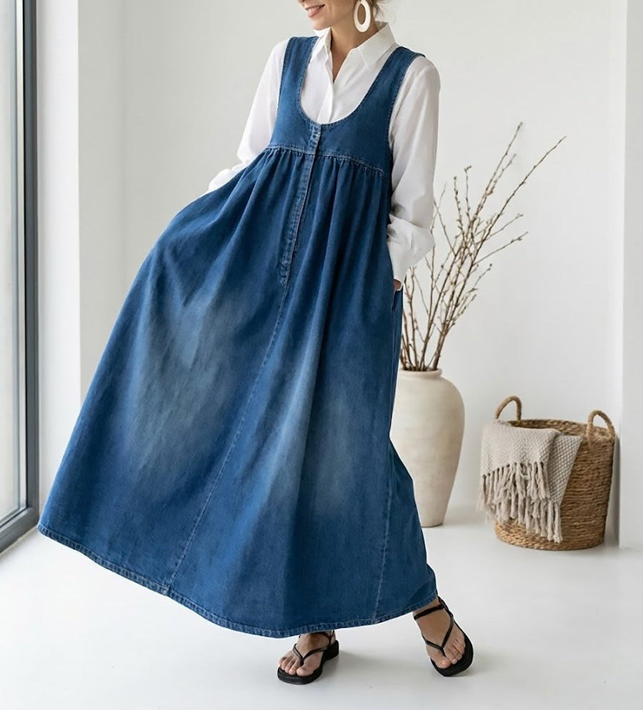 Karen | Lang denimkjole
