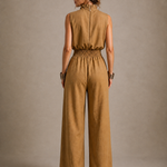 Celia | Ermeløs jumpsuit med knyting
