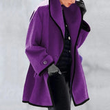 Elegant trenchcoat for dame med åpen front