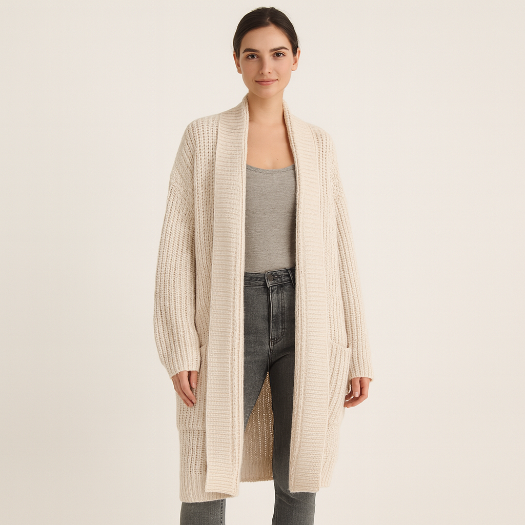 Greta – Lang og varm cardigan