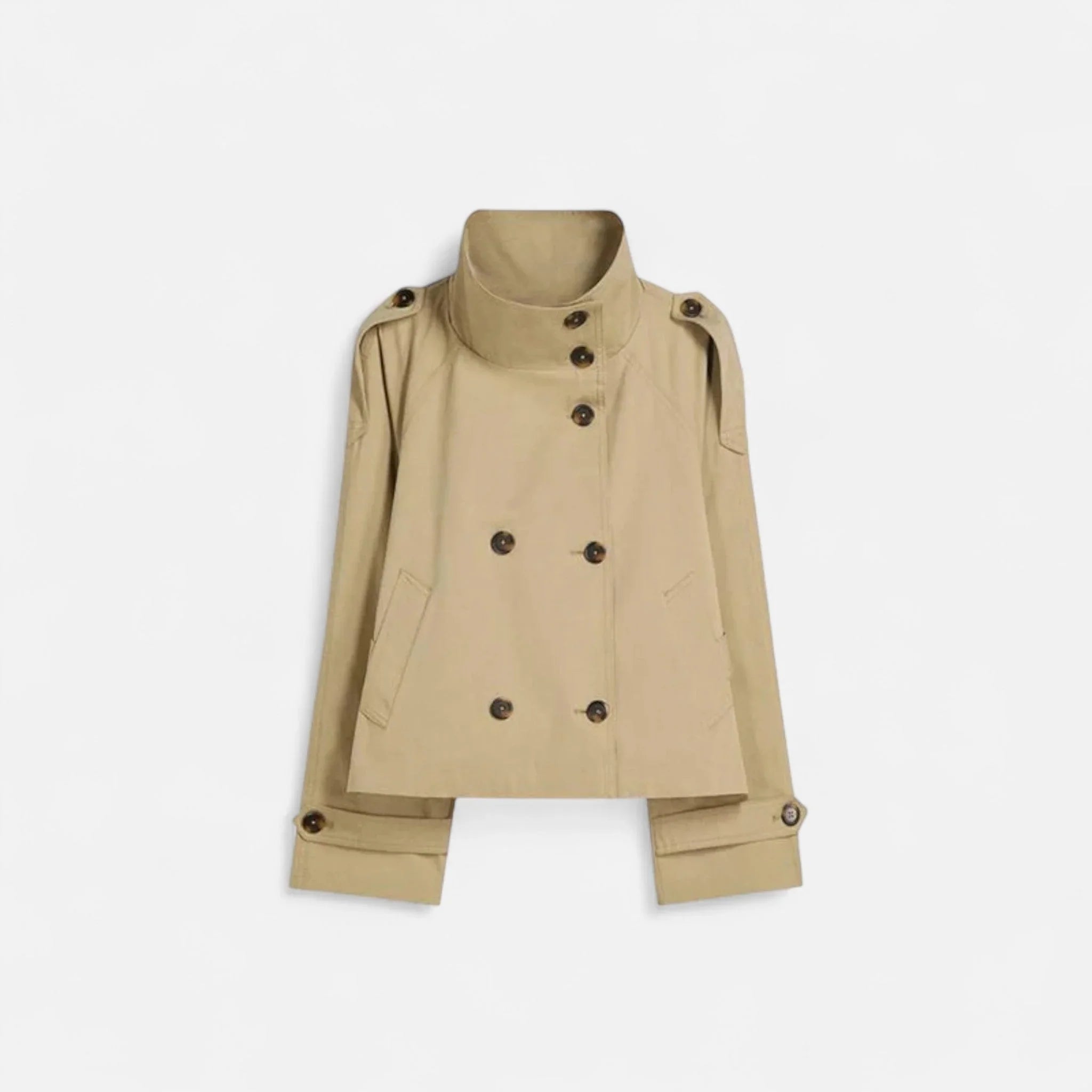 Valeria – Kort trenchcoat med høy krage – 1