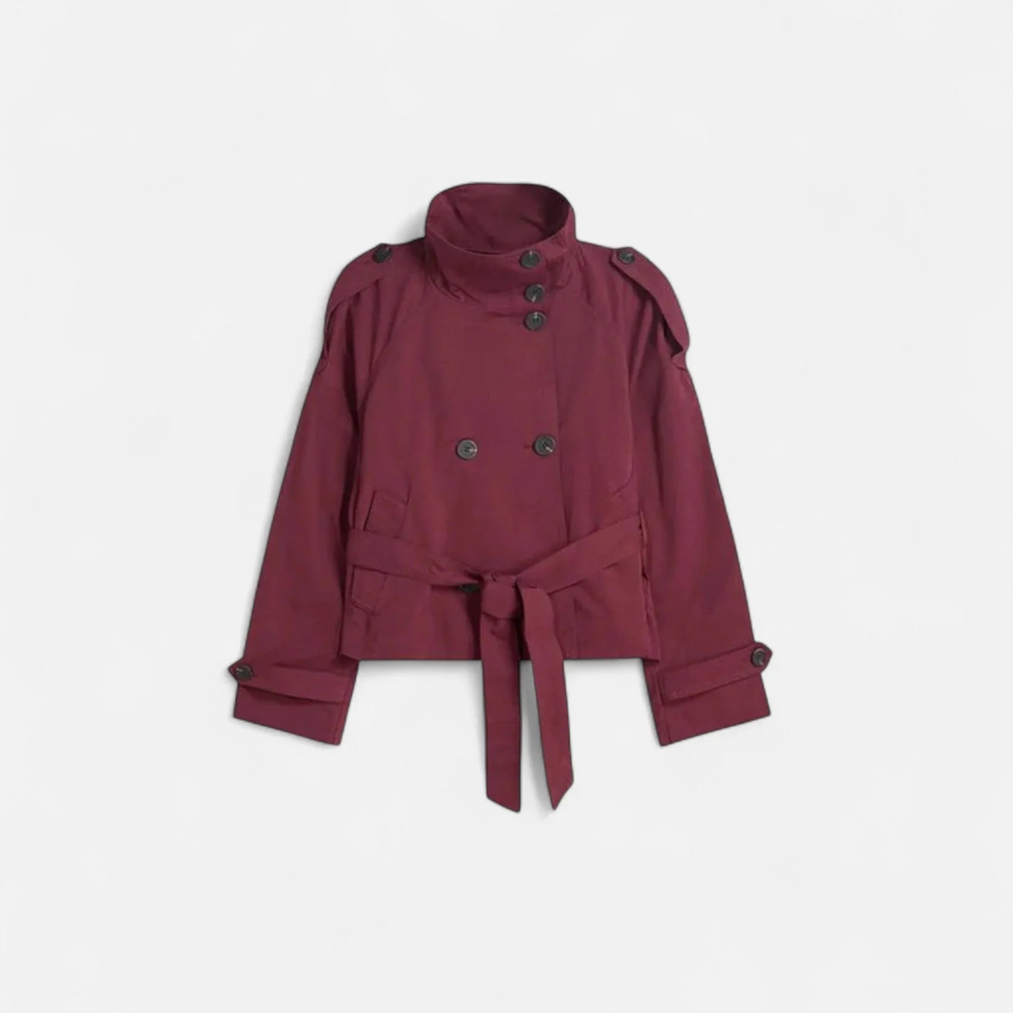 Valeria – Kort trenchcoat med høy krage – 7